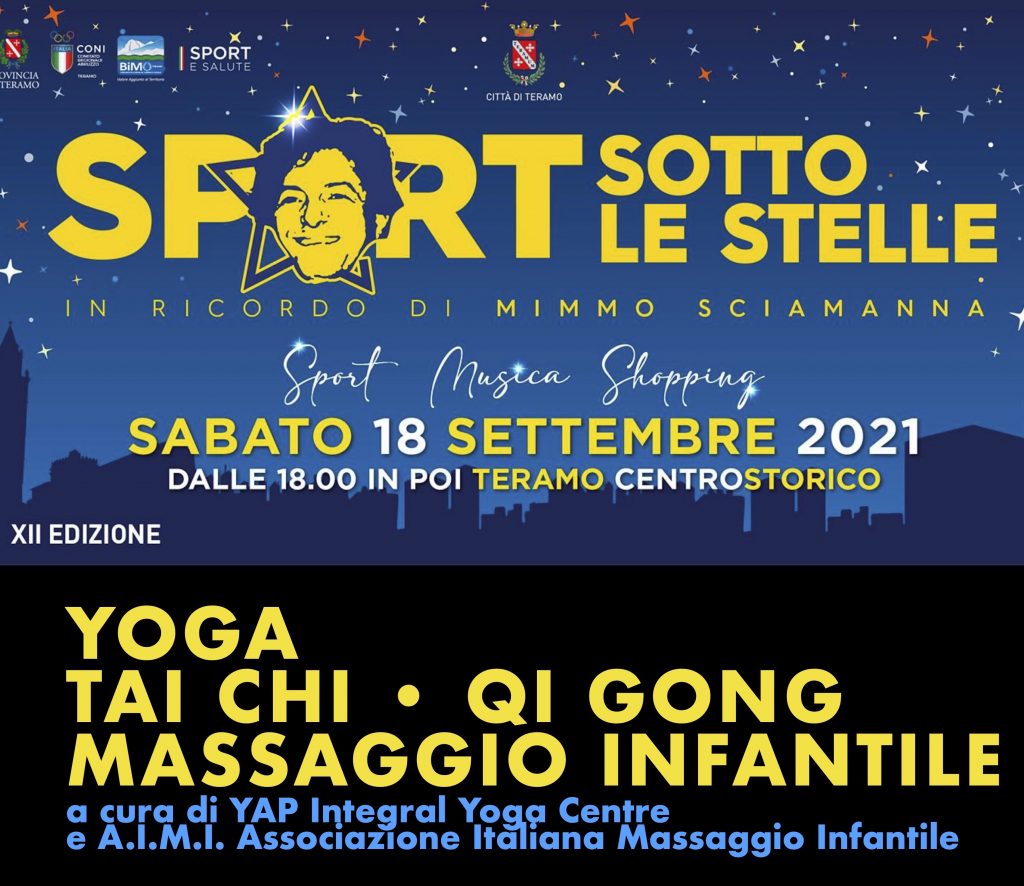 Sport Sotto le Stelle Teramo 2021 • Yoga, Tai Chi e Massaggio Infantile al Chiostro di Sant’Antonio