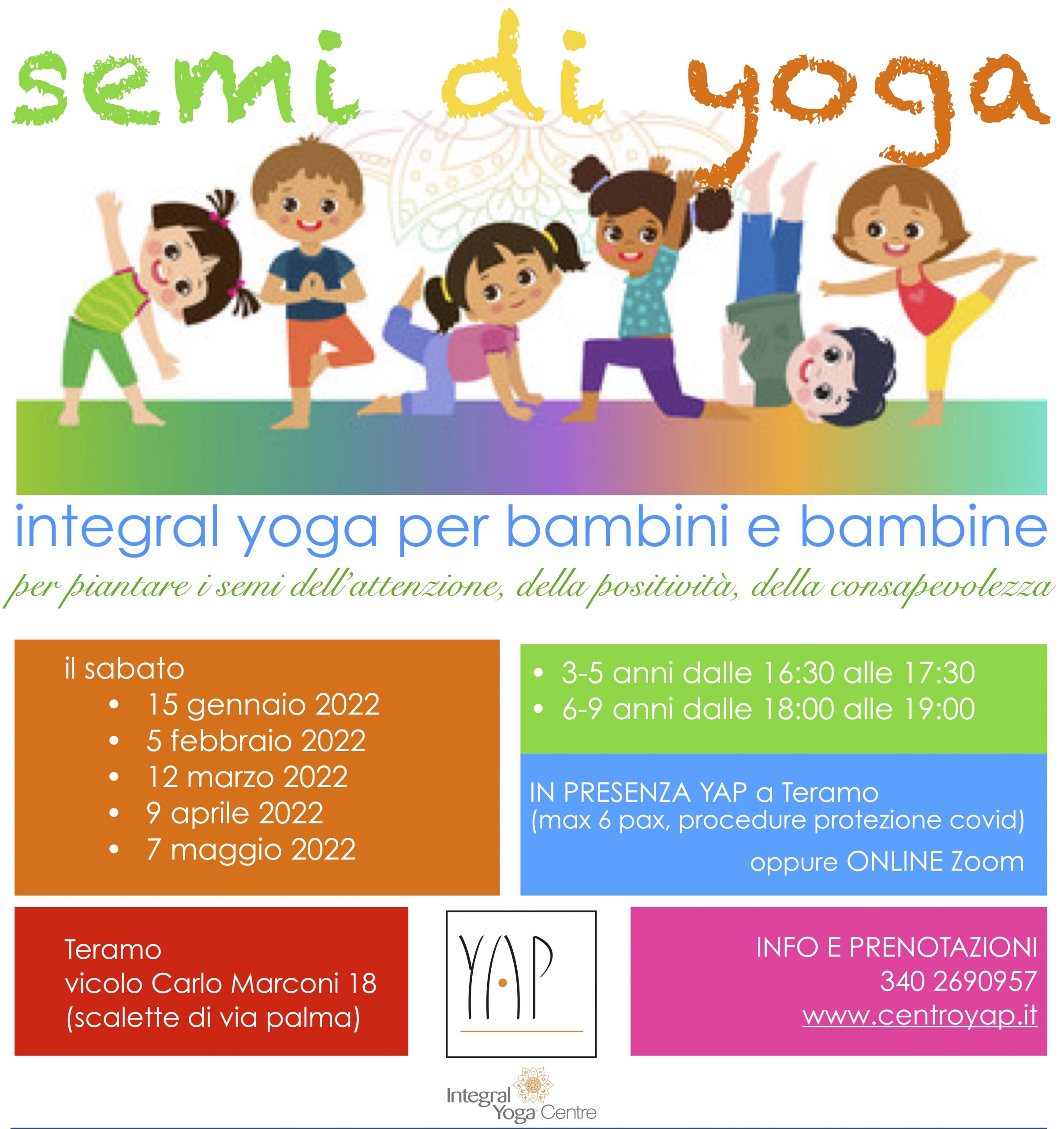 SEMI DI YOGA • Integral Yoga Bimbi • I° semestre 2022