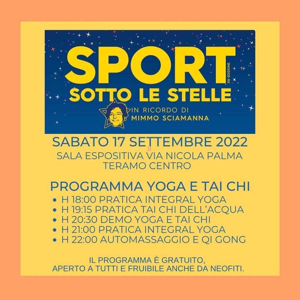 YOGA e TAI CHI  a SPORT SOTTO LE STELLE TERAMO 2022