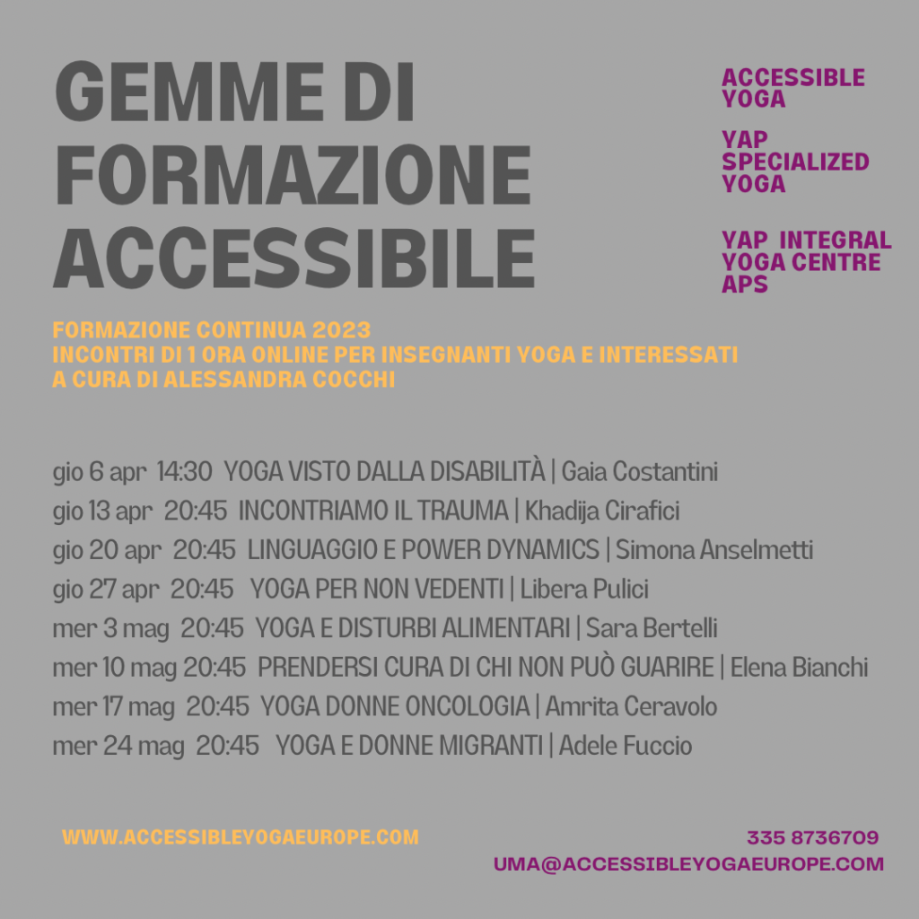 YAP per l’inclusione e l’accessibilità