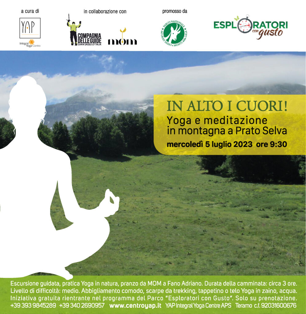 Esploratori con Gusto • IN ALTO I CUORI! Yoga e Meditazione in montagna