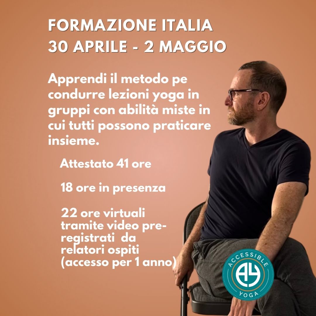 CORSO DI FORMAZIONE IN YOGA ACCESSIBILE