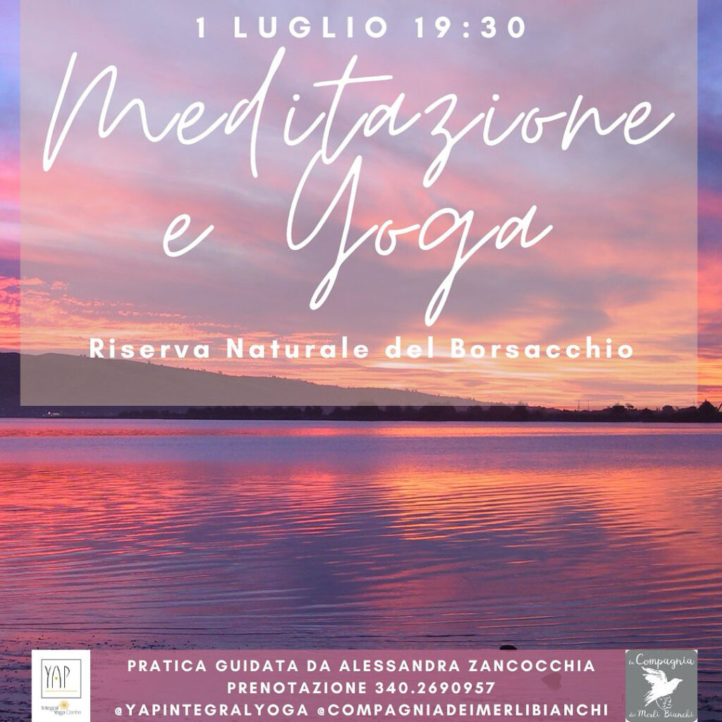 MEDITAZIONE E YOGA AL TRAMONTO AL MARE