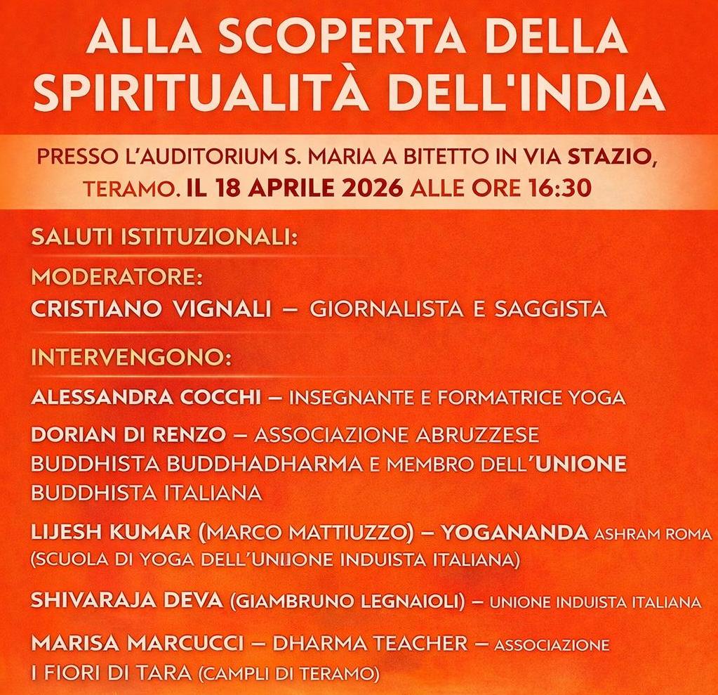 Alla scoperta della spiritualità dell’India • Convegno a Teramo